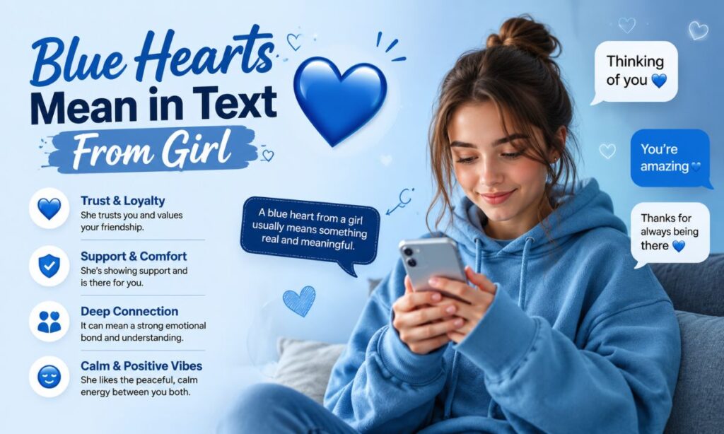 Blue Hearts Mean in Text From Girl