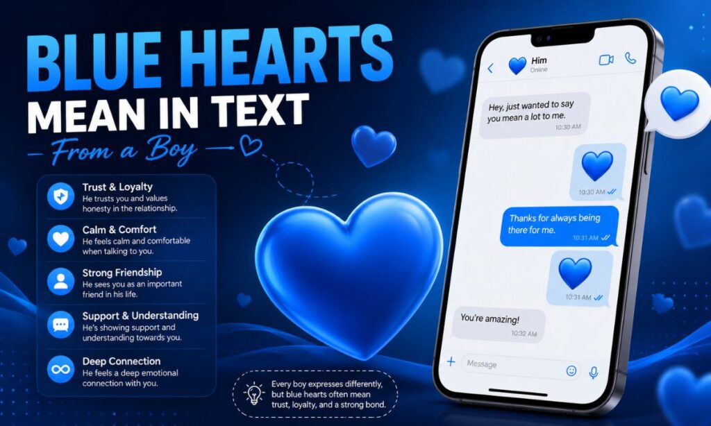Blue Hearts Mean in Text From a Boy