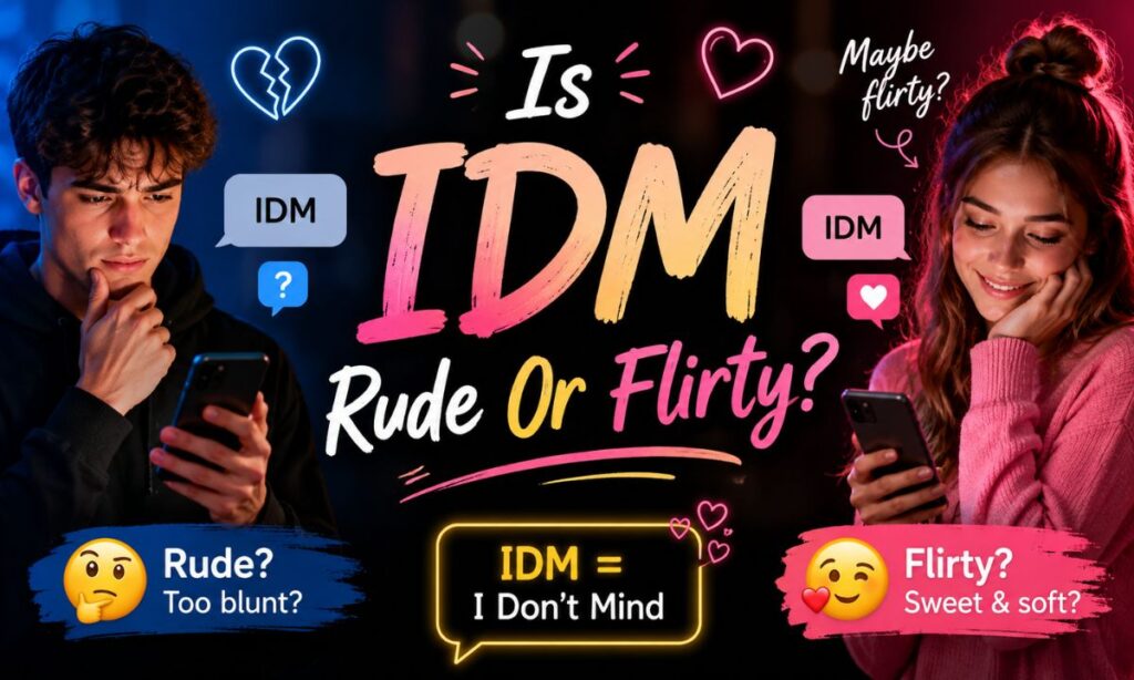 Is IDM Rude Or Flirty