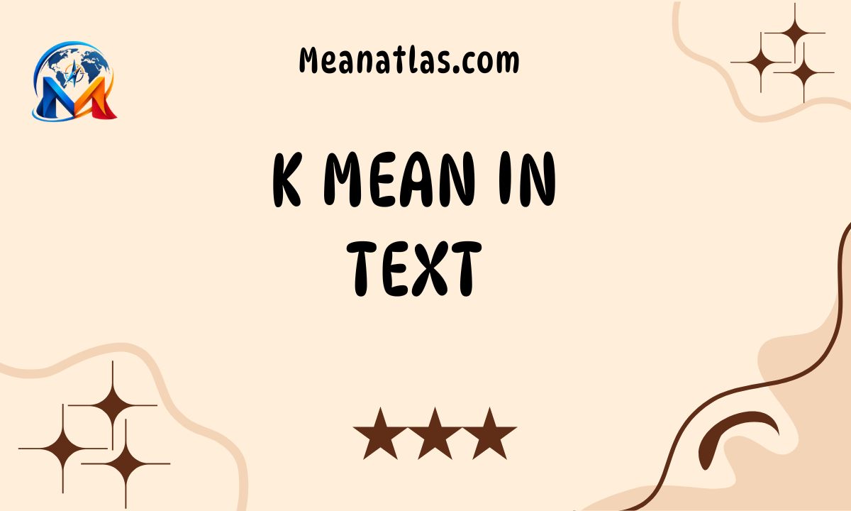 K Mean in Text