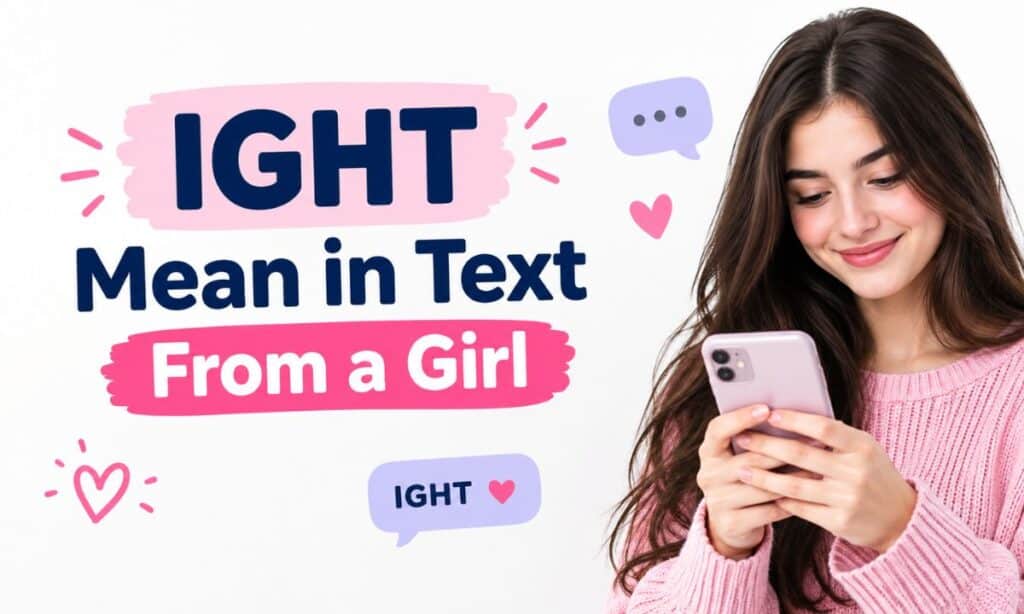 IGHT Mean in Text From a Girl